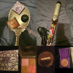 Beauty lot set curling iron, makeup, vanity mirror